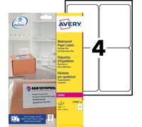Avery Self Adhesive Weatherproof Parcel Labels, Laser Printers, (99.1 x 139 mm L
