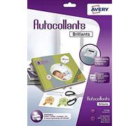 Avery Set di 8 Adesivi lucido bianco