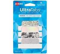 Avery Ultra Tabs Luxe Collection, 6,3 x 2,5 cm, design olografico iridescente, 16 linguette riposizionabili (74179)