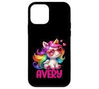 Avery - Unicorno colorato con nome personalizzato, da donna Custodia per iPhone 12 mini