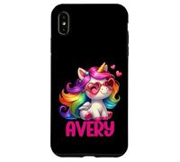 Avery - Unicorno colorato con nome personalizzato, da donna Custodia per iPhone XS Max