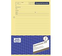 AVERY Zweckform 1018 Conversation Notes (A5, blocco da strappare, parte superiore incollata, 50 fogli), giallo