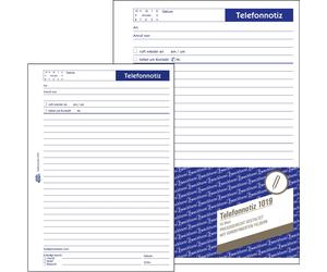 AVERY Zweckform 1019 Telephone Note A5 Tear-Off Pad Glued on Top 50 Sheets White