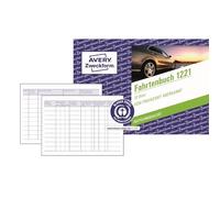 AVERY Zweckform 1221 - Libro di viaggio riciclato per auto (ufficio delle imposte, DIN A6 orizzontale, 148 x 105 mm, 64 pagine, 310 viaggi, Germania e Austria, delimitazione di viaggi privati