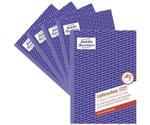 Avery Zweckform 1721-5 Delivery Note, formato A5, confezione da 3, 5 x 40 fogli