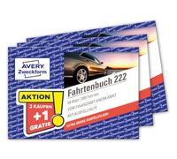 AVERY Zweckform 222-3P - Set di 3 libri di viaggio per auto, formato DIN A6 orizzontale, 148 x 105 mm, 112 pagine, 385 viaggi, Germania e Austria, delimitazione di viaggi privati/commerciali)