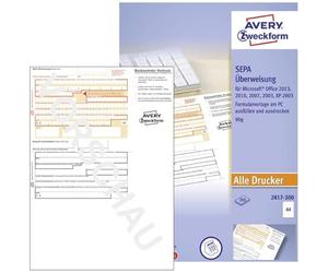 Avery Zweckform 2817 Überweisung/Modulo di pagamento per stampante PC, 200 fogli A4