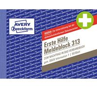 Avery Zweckform 313 First Aid Call Pad (A6 orizzontale 50 originale, 50 fogli, bianco