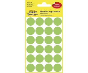 Avery Zweckform 3174 etichetta autoadesiva Verde Rotondo Permanente 96 pezzo(i)