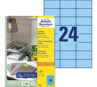Avery-Zweckform 3449 Etichette 70 x 37 mm Carta Blu 2400 pz. Permanente