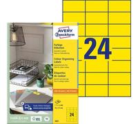 Avery-Zweckform 3451 Etichetta universale 70 x 37 mm Carta Giallo 2400 pz. A t