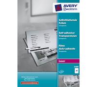 Avery 3480 100fogli pellicola trasparente da stampa - Avery 3480, A4,