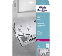 Avery-Zweckform 3482 Pellicola autoadesiva DIN A4 Stampante laser Trasparente
