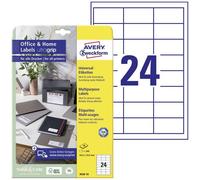Avery-Zweckform 3658-10 Etichetta universale 64.6 x 33.8 mm Carta Bianco 240 p