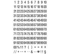 AVERY Zweckform 3721 - Etichette con numeri (0-9 6,5 mm, pellicola, forte tenuta), 252 adesivi