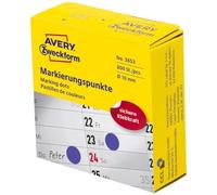 Avery Zweckform 3853 contrassegno punti, 10 mm, 1 Rotolo/800 Etichette, Blu