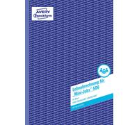 Avery Zweckform 506 Labor/Punched Payslip Wage, DIN A4, 50 Leaf, Set of 1, White