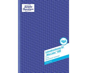 Avery Zweckform 506 Labor/Punched Payslip Wage, DIN A4, 50 Leaf, Set of 1, White