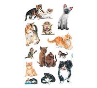 Avery Zweckform, 53144 - Adesivi per bambini Gatti 36 Aufkleber bunt