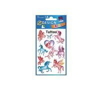 Avery Zweckform 56390 Tatuaggi temporanei per bambini, Designs Unicorni,1 foglio x 10 tatuaggi