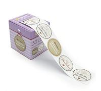 Avery Zweckform, 56814-A - Adesivi su rotolo per auguri, 38 mm, 50 adesivi, in confezione pratica per l'estrazione (confezione resistente).