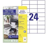 Avery Zweckform 6173 - Etichette universali A4, carta opaca, 600 etichette, 70 x 37 mm) bianco 240 etichette 10 Blatt