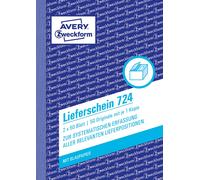 Avery Zweckform 724 Delivery Note DIN A6 Pre-Punched 2 x 50 Sheets White Pack of