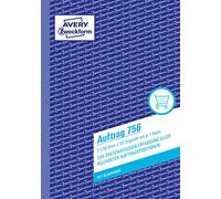 Avery Zweckform 756 auftrag (formato A5, con 1 fogli carta blu, 2 x 50 fogli) bianco