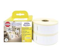 Avery Zweckform A1933081 - Etichette in rotolo, 25 x 89 mm, 2 rotoli, 700 etichette, colore: Bianco