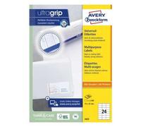 Avery-zweckform 3422 etichette 70 x 35 mm carta bianco 2400 pz permanente