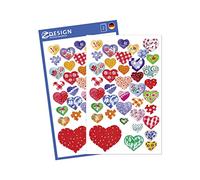 Avery Zweckform - Adesivi decorativi, forma: cuori In carta 78 Aufkleber Cuori fantasia