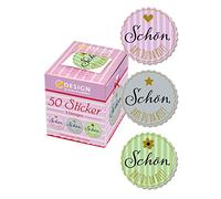 Avery Zweckform - Adesivi su rotolo, 38 mm, 3 motivi, multicolori, 50 pz