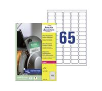 AVERY Zweckform B7651-50 - Etichette resistenti (3.250 adesivi, 38 x 21 mm su A4, estremamente resistenti, autoadesive, per superfici difficili, pellicola adesiva stampabile), 50 fogli, bianco