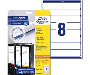Avery-Zweckform Border Binder Labels, White 192 x 34mm (25)
