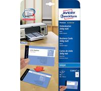 Avery Zweckform C32015-10 Business Cards White Matt Special Coating Smooth Edges