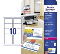Avery-Zweckform C32016-25 Biglietti da visita stampabili, bordi lisci 85 x 54