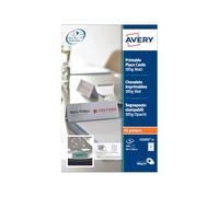 Avery Zweckform, C32253-25, Biglietti, 25 fogli, A4-fogli con 4 carte segnaposto, senza strati, bianco, microperforazione, 185 g, 110 x 40, microperforato