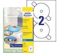 AVERY Zweckform C9660-25 selbstklebende CD-Etiketten (50 blickdichte CD-Aufklebe