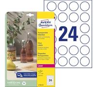 AVERY Zweckform Crystal Clear Etiketten, Durchmesser 40mm, 600 Pezzi