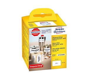 AVERY Zweckform Dymo LabelWriter A1933086 Etichette resistenti alle intemperie, compatibili con il 1933086 (104 x 159 mm, 1 rotolo, 200 adesivi in plastica, autoadesivi, per stampante di etichette LW