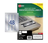 Avery Etichette Poliestiere Argento 45 7x21 2 L6009-20