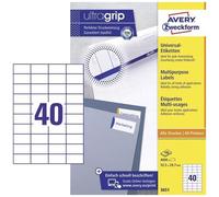 Avery-Zweckform - Etichette 52.5 X 29.7 Mm Carta Bianco 4000 Pz. Permanente Etichetta Universale Inchiostro, Laser,