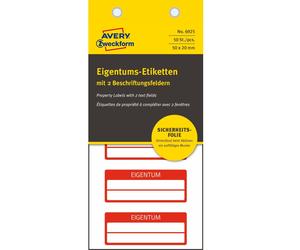 Avery Zweckform Etichette Di Proprietà Etichette Di Inventario Adesivi Etichette