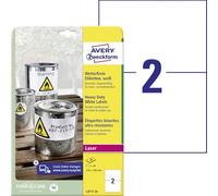 Avery Zweckform Etichette impermeabili in poliestere, bianco, 210 x 148 mm, 40 etichette, 40 Pezzi