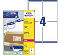 Avery Zweckform-Etichette per indirizzo, per stampante Laser weiß (blickdicht), 400 Pezzi