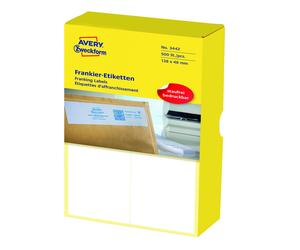 Avery Zweckform Franking Labels 138x48 mm 500 Labels White 500 Etiketten, 138 x