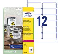 Avery Zweckform Heavy Duty Yellow Labels for Laser Printers 63.5 x 29.6 mm White