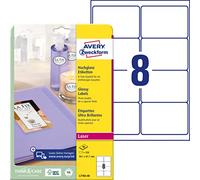 AVERY Zweckform Hochglanz-Foto-Etiketten, 99,1 x 67,7 mm, 320 Pezzi
