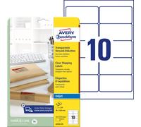 Avery Zweckform J4722-25 Labels, 96 x 50.8 mm, 25 Sheets, 250 Labels, Transparen