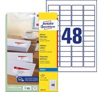 Avery-Zweckform J4791-25 Etichetta per indirizzo 45.7 x 21.2 mm Carta Bianco 1